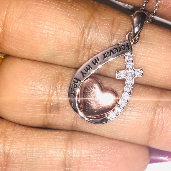 Custom made URN memorial cremation memory ashes necklace infinity heart charm - Picture 6 of 6